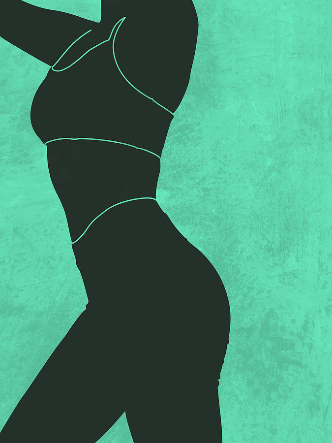 Aesthetique - Female Figure - Minimal Contemporary Abstract 04 Mixed Media
