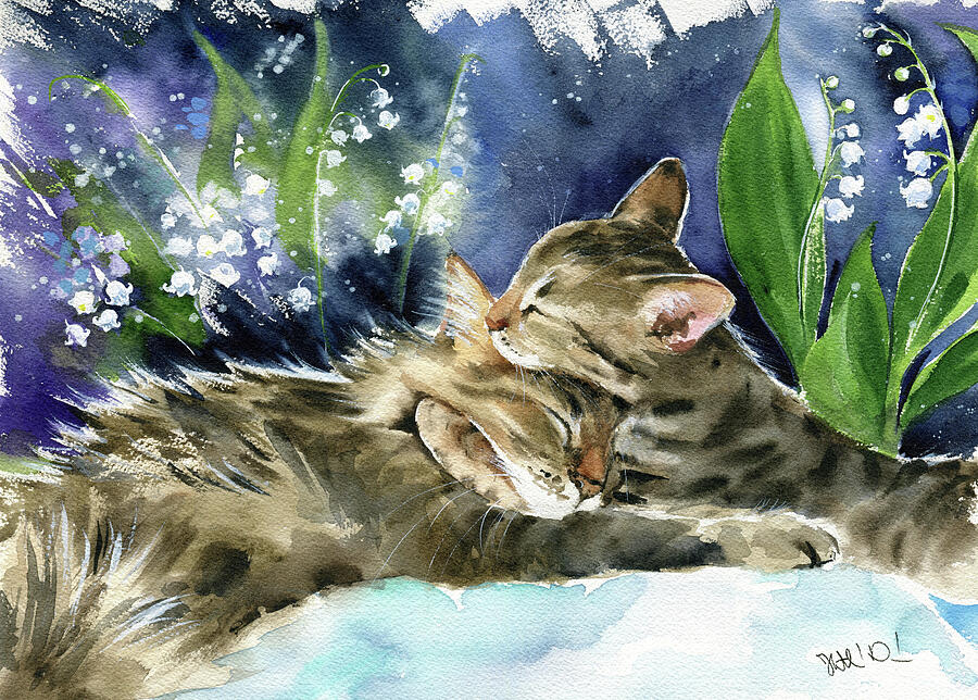 Affection Cat Painting Painting by Dora Hathazi Mendes