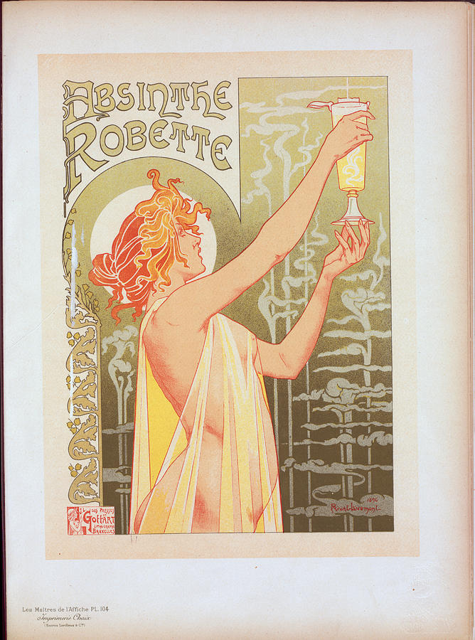 Affiche-belge-pour-l-absinthe-robette Painting
