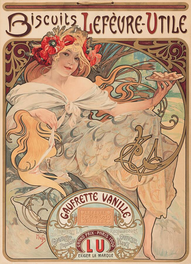 Affiche gaufrettes vanille - Alfons MUCHA Digital Art by Samuel HUYNH Affiche gaufrettes vanille - Alfons MUCHA Digital Art by Samuel HUYNH