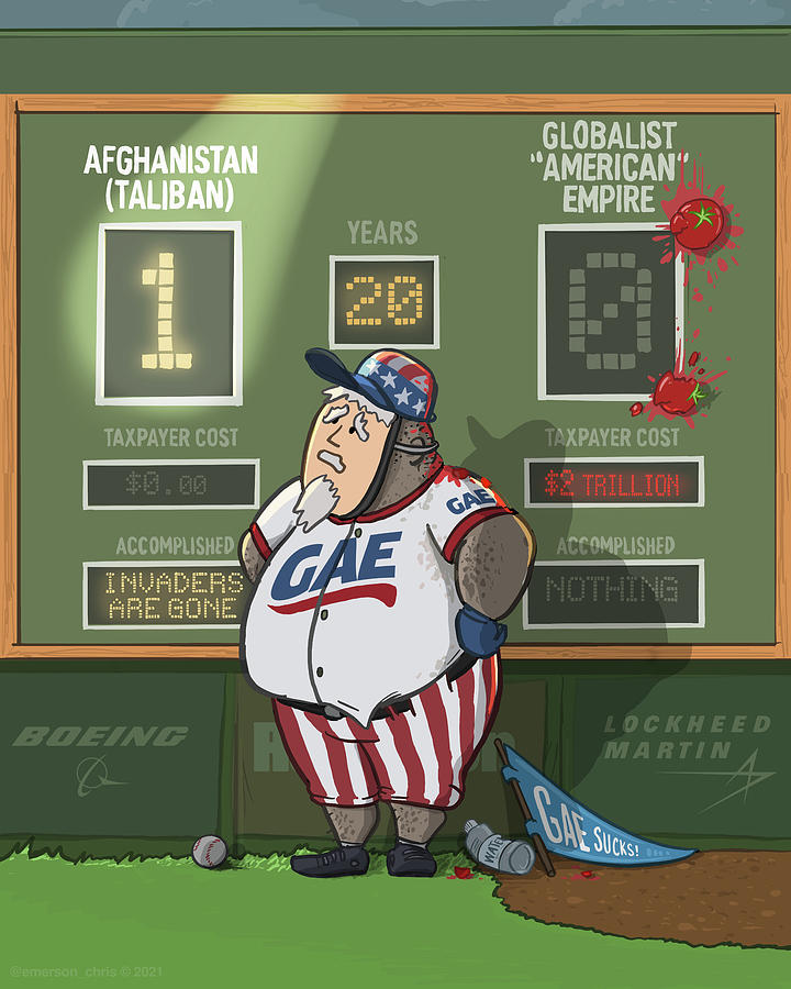 Afghanistan vs Globalist American Empire  Digital Art by Emerson Design