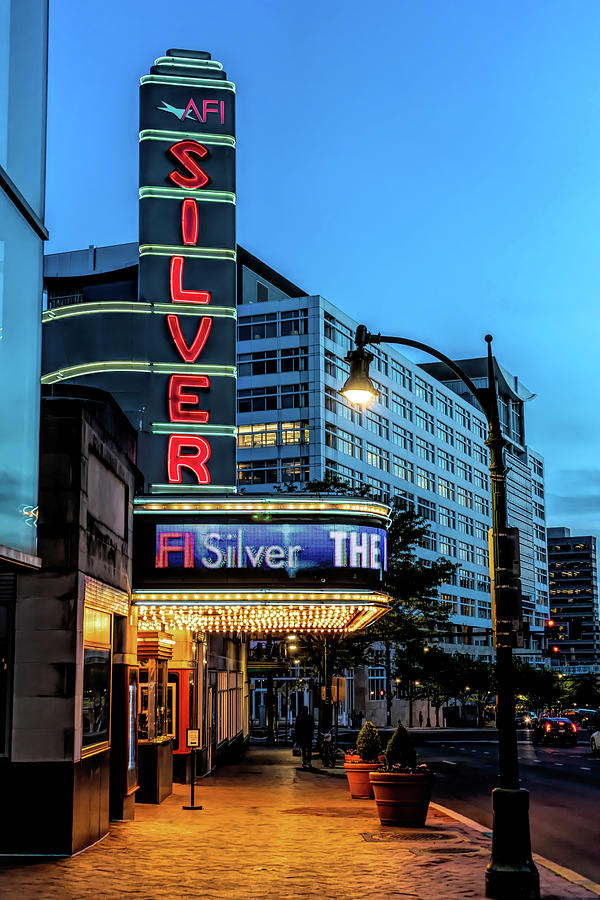 AFI Silver Theatre Marquee Photograph by Sharon Popek