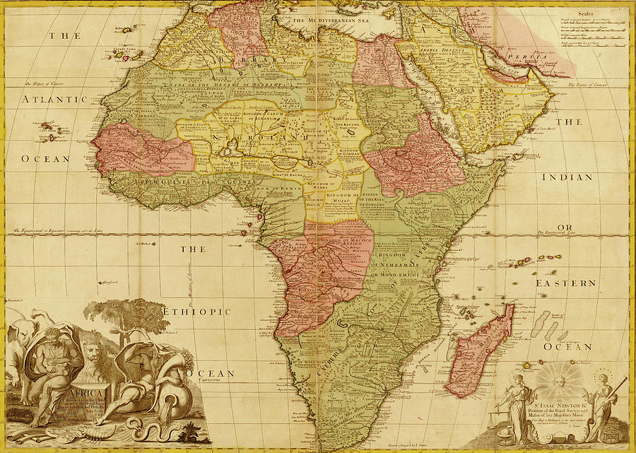 Africa 1688 Drawing By Vintage Maps - Pixels