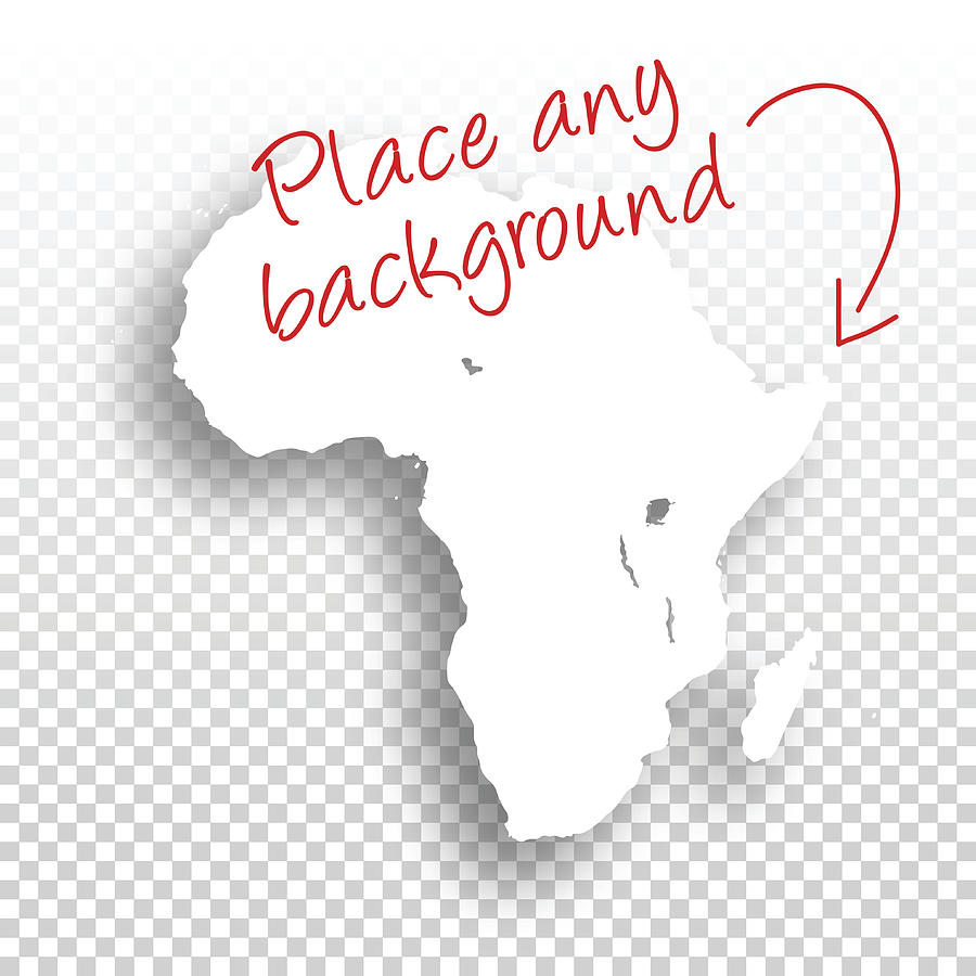 Africa Map for design - Blank Background Drawing by Bgblue