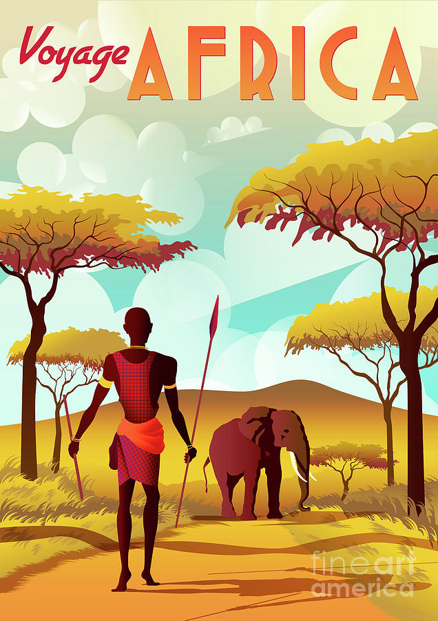 west africa travel poster