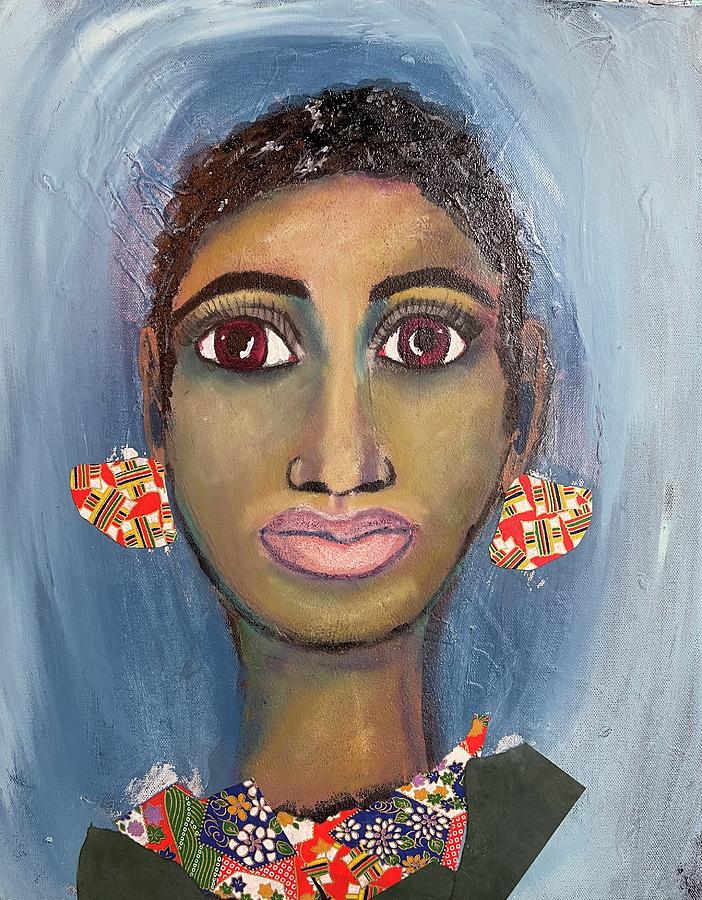 African American Beauty Mixed Media by Angela DeVries