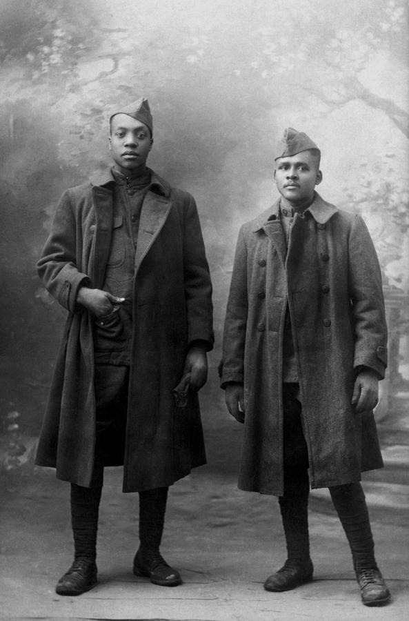 African American Soldiers In Uniform - World War One - Circa 1918 Photograph by War Is Hell Store