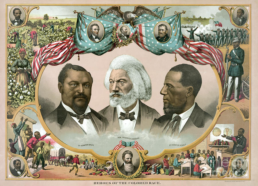 Flag Photograph - AFRICAN AMERICANS, c1881 by Granger