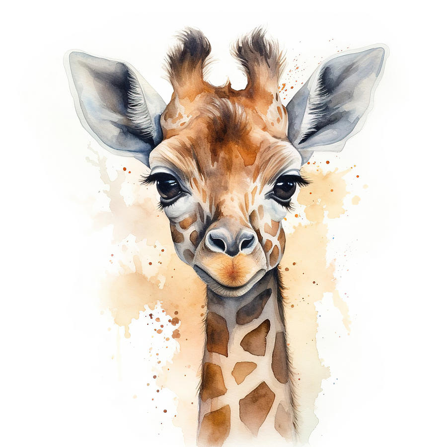 African Baby Giraffe Digital Art by Athena Mckinzie