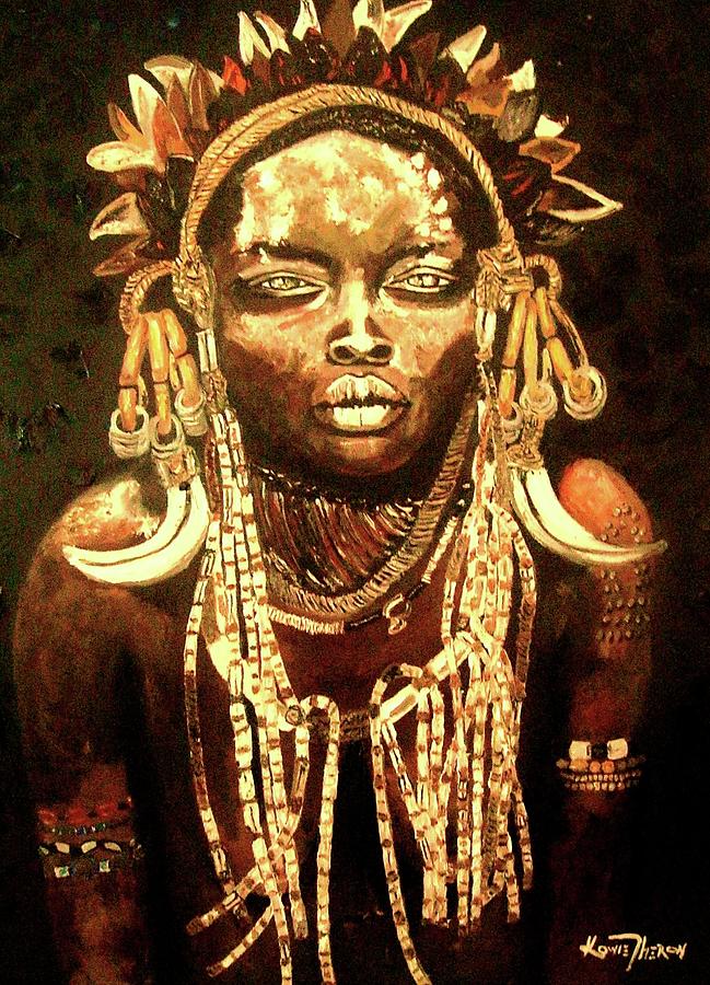 African Beauty Painting by Kowie Theron
