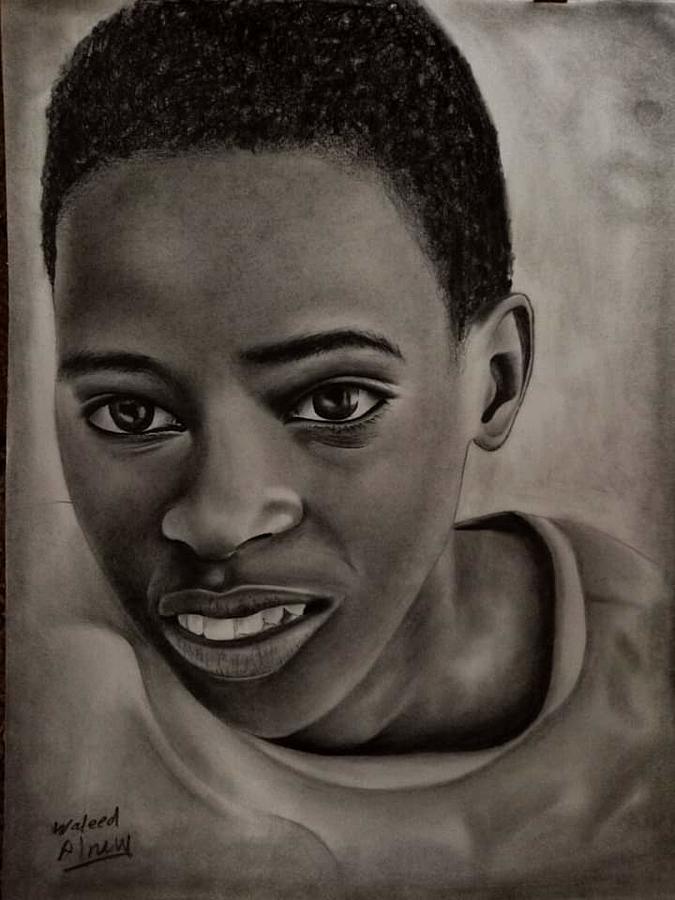 African boy Drawing by Waleed Mohammed - Fine Art America