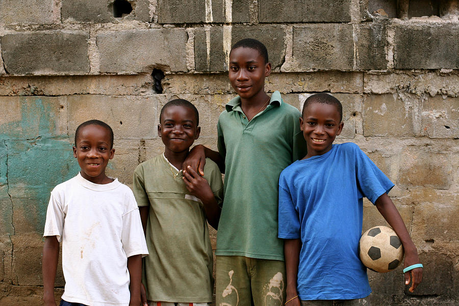 African Boys with Soccer Ball Photograph by MissHibiscus