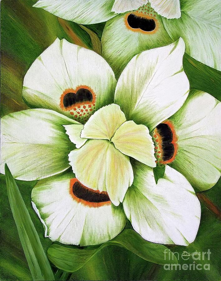 African Butterfly Iris Painting by Mary Deal