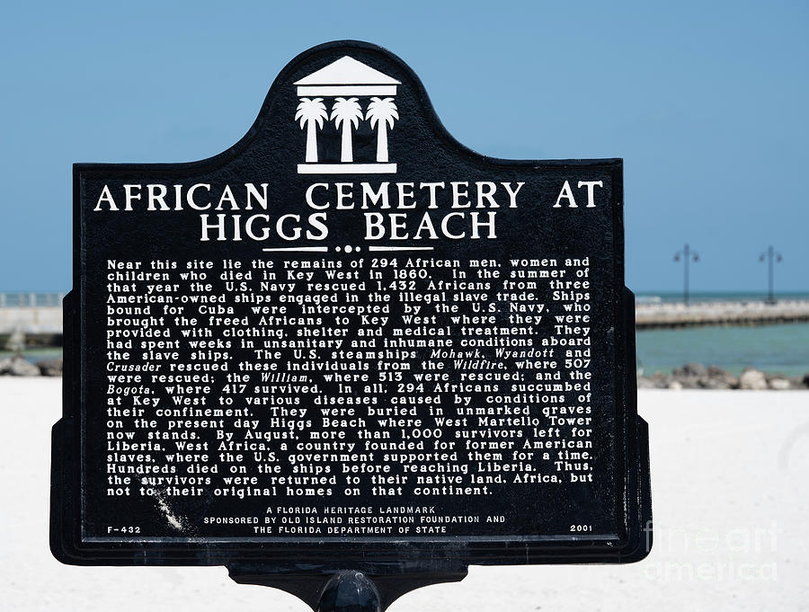 African Cemetery at Higgs Beach Key West Florida Photograph by Wayne Moran