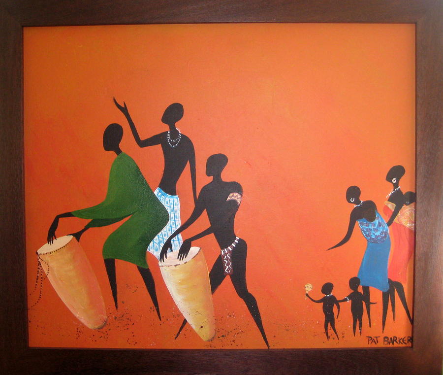 African Art and Crafts Painting by Pat Barker - Fine Art America