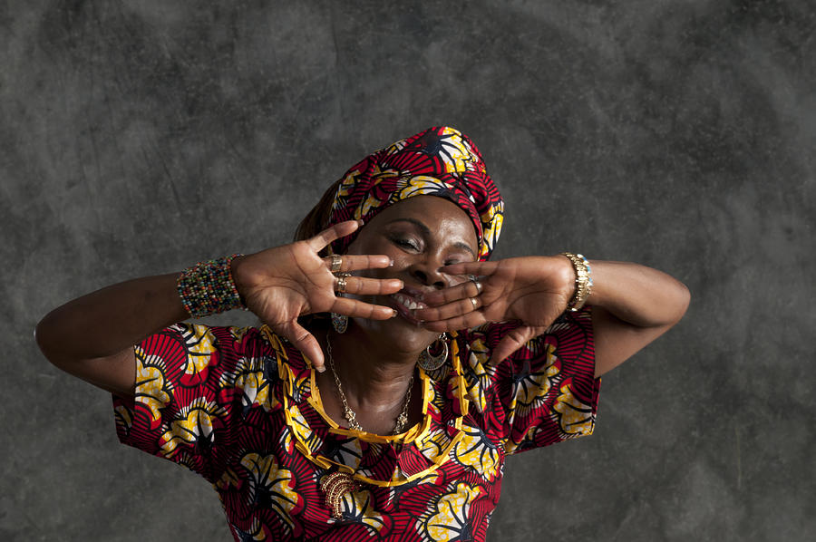African female dancer/hands in front of face,eyes shut/close up Photograph by GaryAlvis