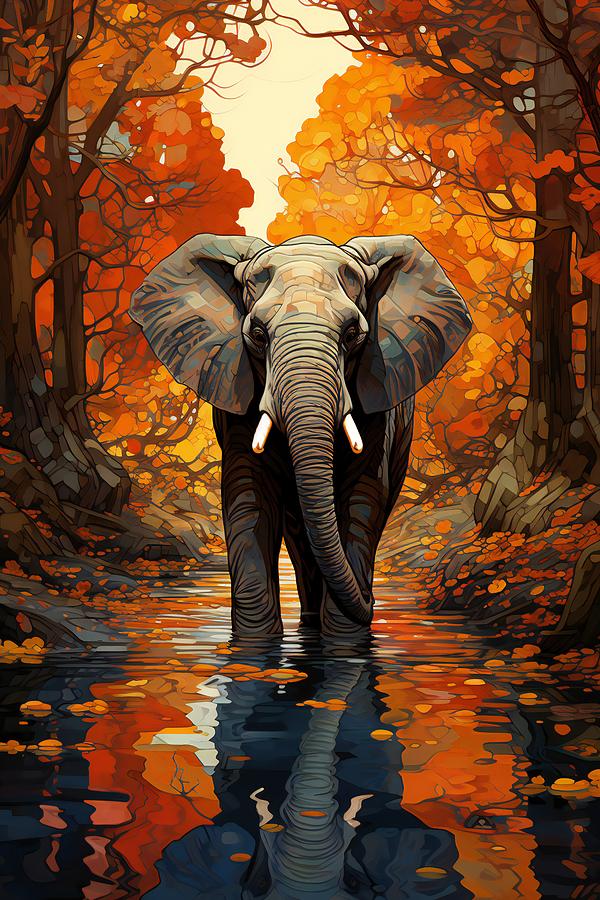 African Forest Elephant Digital Art by Caito Junqueira