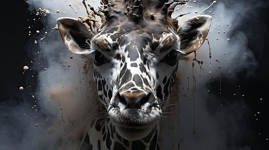 African Giraffe Digital Art by Evie Carrier