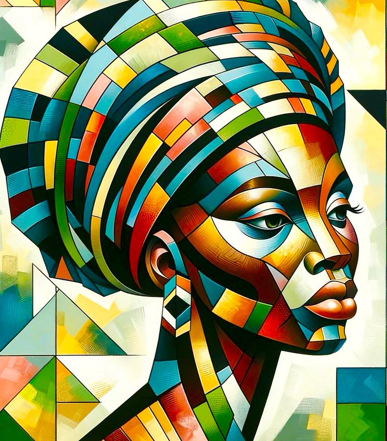 African Lady Painting by Emeka Okoro