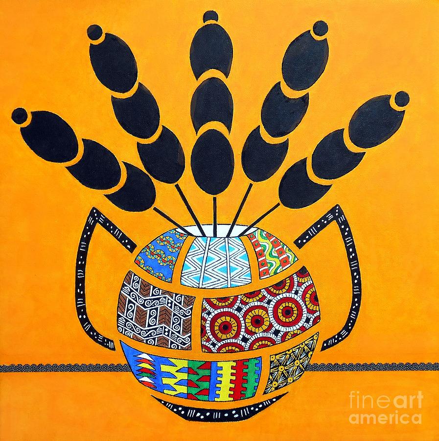 African Magic Painting by Jayne Somogy