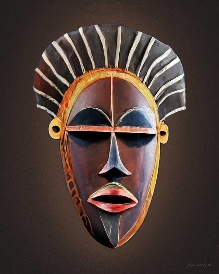 African Masks #1 Digital Art by Peter Ballantyne - Fine Art America