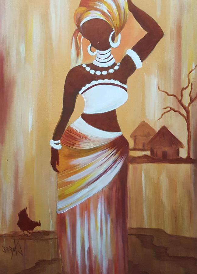 African Outfit Digital Art by Loraine Yaffe