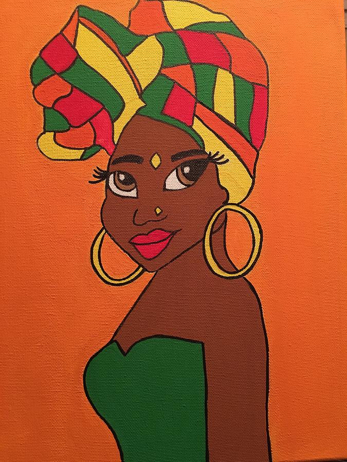 African Queen Painting By Cashandra Hawkins
