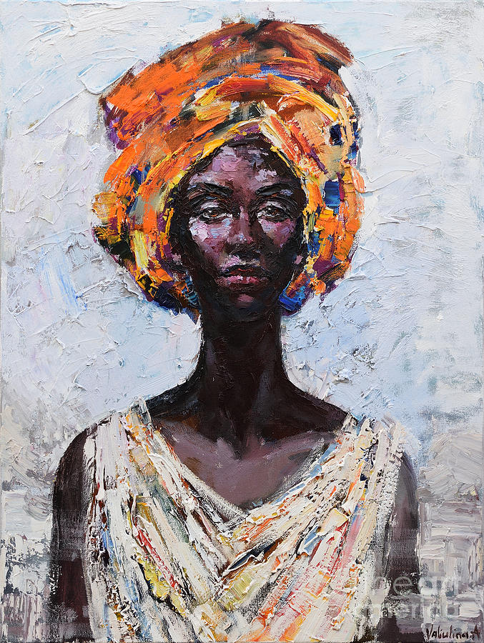 African Queen oil portrait painting Painting by Anastasiya Valiulina ...