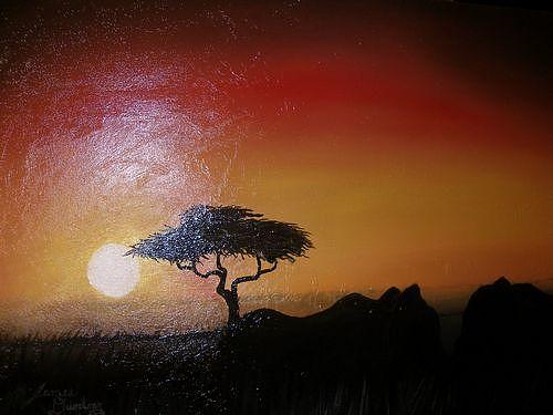 African SunSet Two Painting by James Dunbar