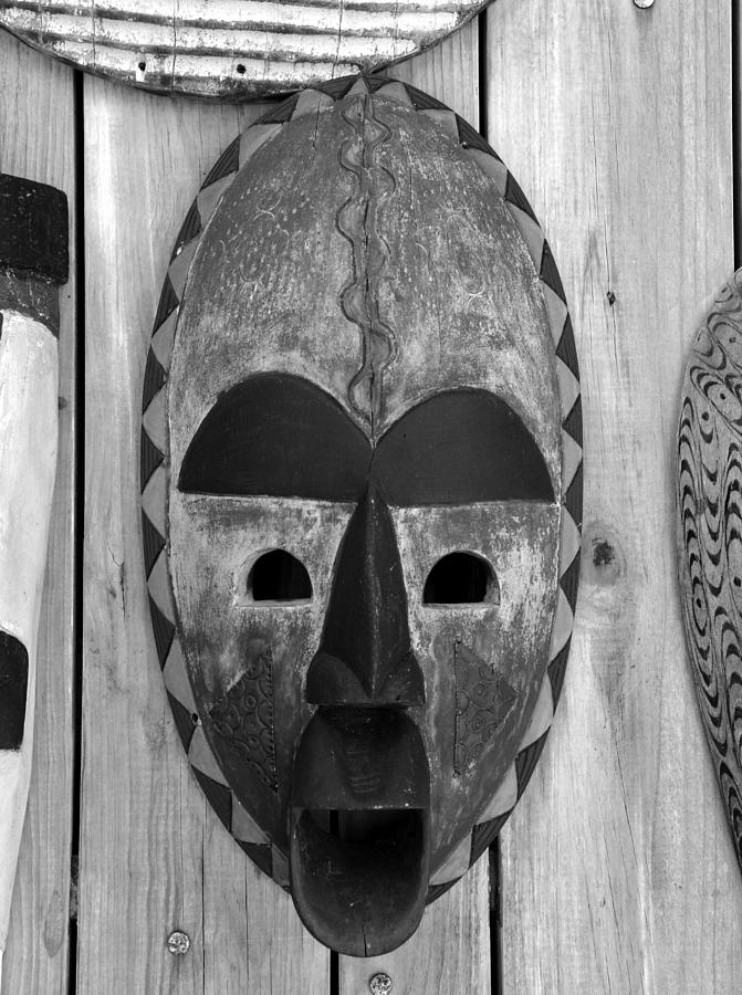 African tribal mask #4BW Photograph by David Lee Thompson