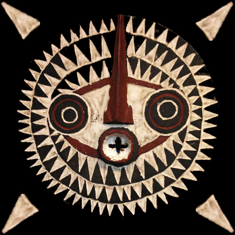 African Tribal Mask Digital Art by Vagabond Folk Art - Virginia Vivier