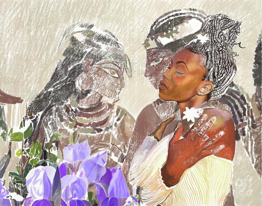 African Violets Digital Art by Joe Roache