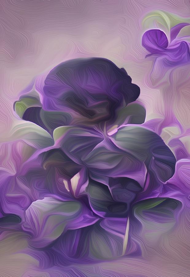 African Violets Digital Art by Michelle Hoffmann African Violets Digital Art by Michelle Hoffmann