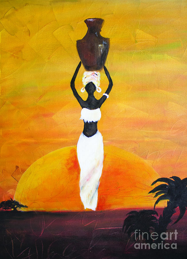 african art paintings women