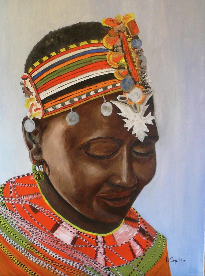 African woman Painting by Francisco Capilla Hervas - Fine Art America