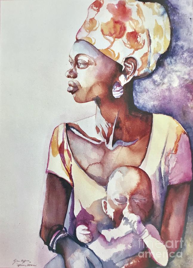 African Woman  Painting by Glen Neff