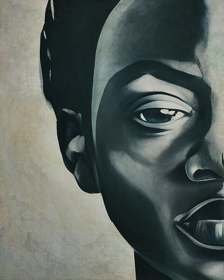 African woman in black and white Digital Art by Jan Keteleer
