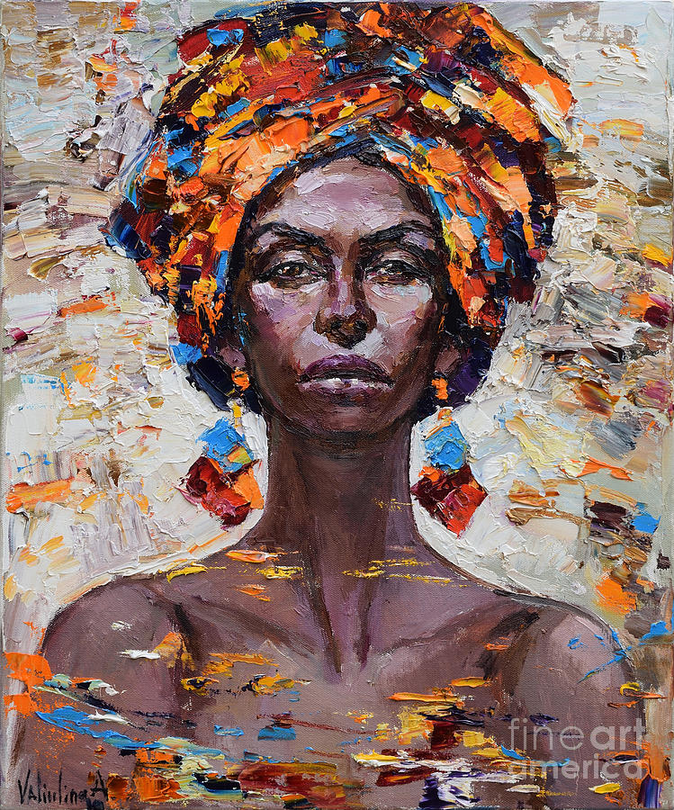 African woman oil portrait Painting by Anastasiya Valiulina - Fine Art ...