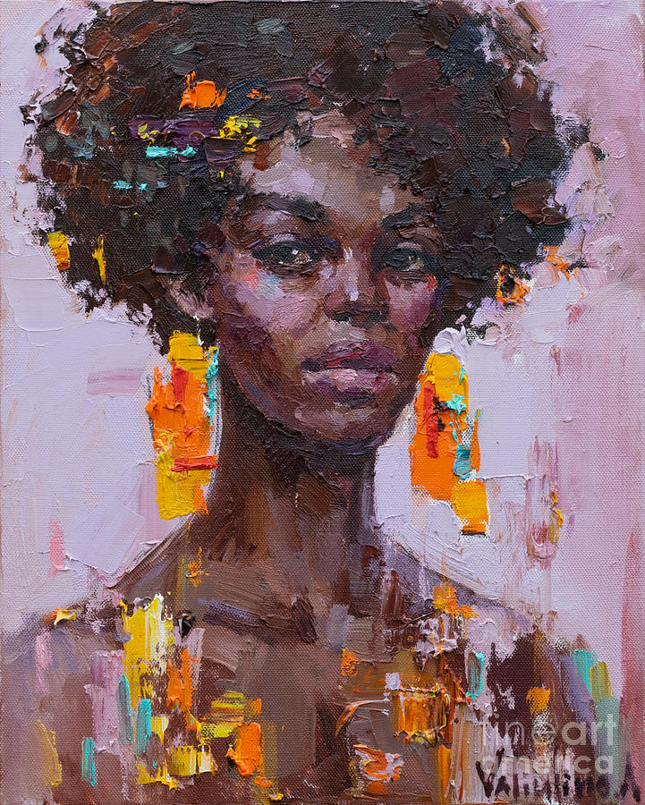 African woman portrait Original oil painting Painting by Anastasiya ...