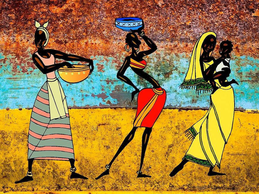 Afrique Mixed Media by Nancy Ayanna Wyatt
