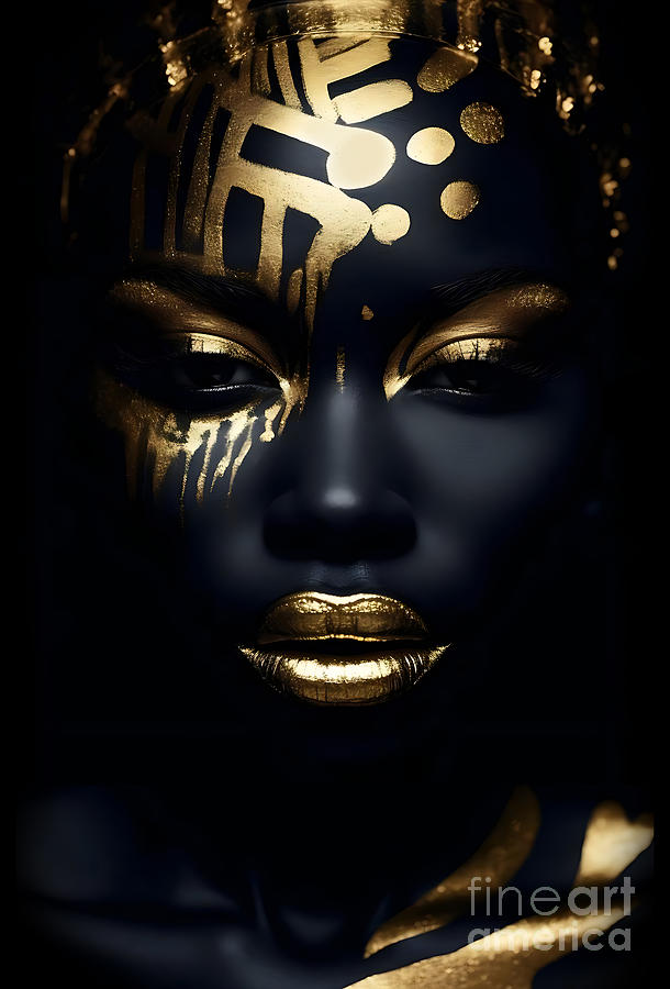 Inspirational Digital Art - Afro American Woman 3 by Mark Ashkenazi