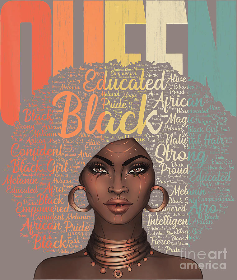 Black Girl Art, Black Pride Png, Afro women png, Black Women