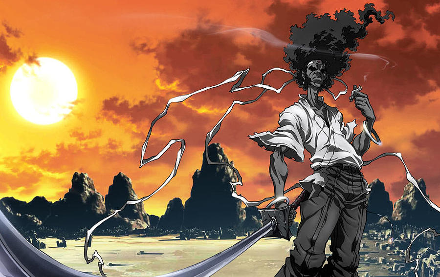 Anime: Afro Samurai: Resurrection | Aesthetic anime, Anime, Anime monochrome