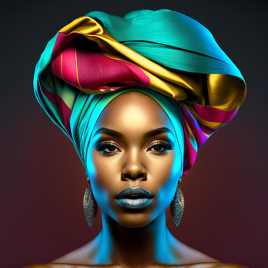 Afro Style Colors Digital Art by VRL Arts - Fine Art America