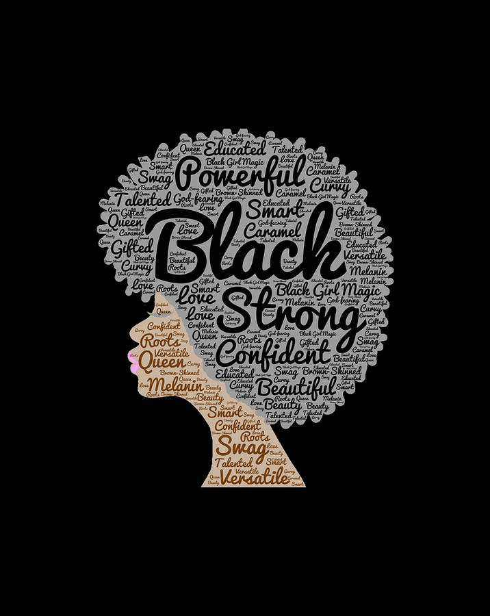 Afro Word Art Black History Month Digital Art by Frank Nguyen