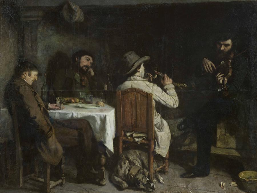 After Dinner At Ornans Painting By Gustave Courbet | Pixels