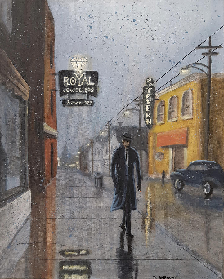 Vintage Painting - After Midnight by Dave Rheaume