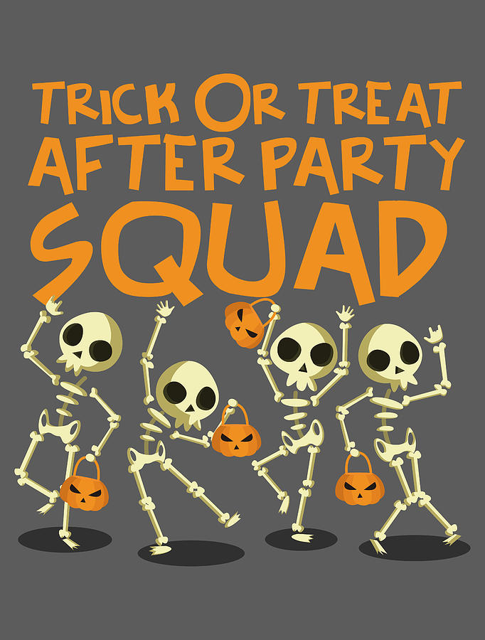 After Party Squad - Skeleton For Men Women Kids Halloween Fan Party ...