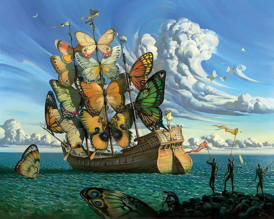 after Salvador Dali Set Sail Painting by after Salvador Dali