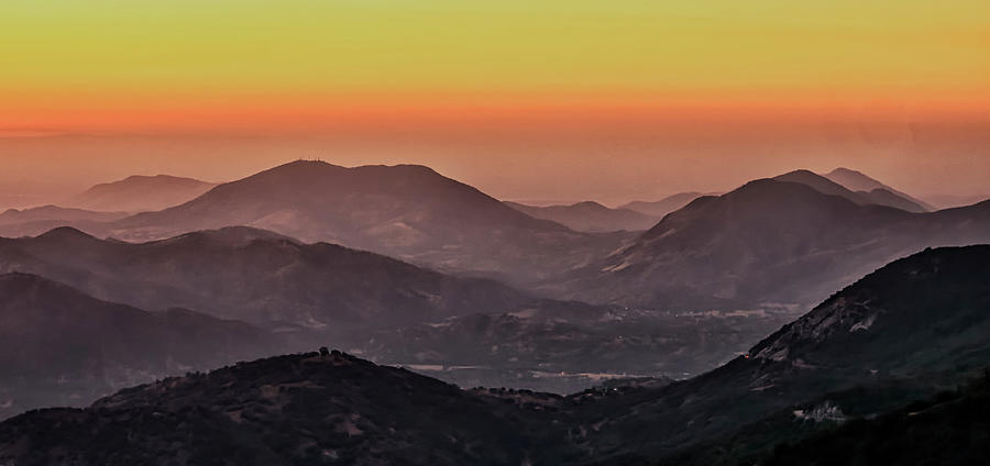 After Sunset Sierra Nevada Mountains Photograph by Edward Shotwell